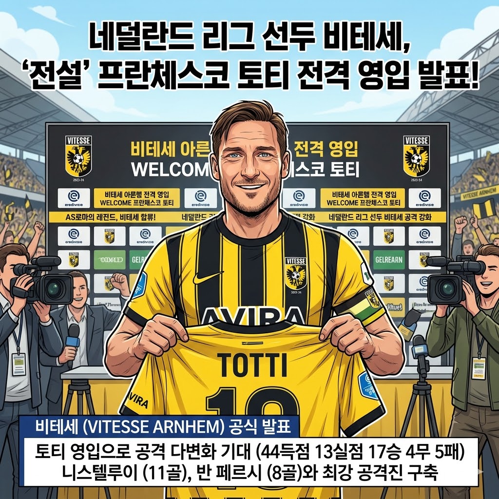 비테세, [전설] 토티 드래프트 영입! 네덜란드 축구계